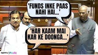 Nitin Gadkari Responds To Mallikarjun Kharge’s ‘No Funds’ Charge In Rajya Sabha