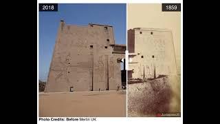 Before and After - Temple of Edfu - Ancient Egypt