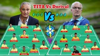 Tite Favorite Lineup Vs Dorival Júnior Favorite Lineup Head To Head Brazil Potential Lineup 4-2-3-1