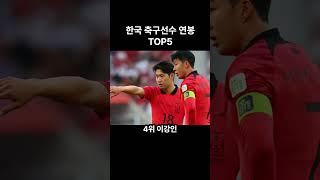 한국 축구 연봉 TOP5 #footballshorts #koreanfootball #김민재 #손흥민 #월드클래스 #이강인 #이재성