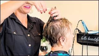 How to CUT a PIXIE for Women Over 70 | Fine Hair Tutorial