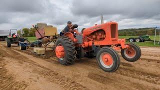 Meeder's Antique Tractor Pull Fall 2024 PULLING Allis Chalmers WD 45 Tractors Heavy Weight Classes
