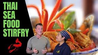 Spicy Seafood Stir fry, อาหารไทย ผัดฉ่าทะเล