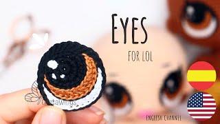 Crochet eyes for Amigurumis and stuffed animals Step by Step Tutorial with subtitles/ GretaWings