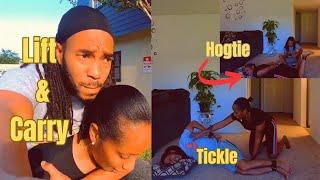 Lift & Carry Fitness|Piggyback /Hogtie Challenge|Husband vs Wife