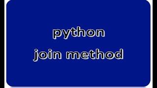 python join method (join function)