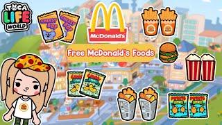 Free McDonald’s Foods in Bopcity Tocalifeworld | free popcorn and fries in Tocalifeworld 