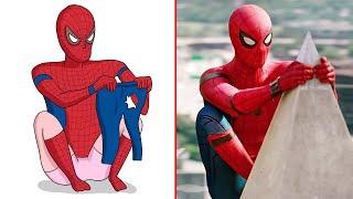Spider Man Homecoming Vs Spider Man Funny Drawing Meme