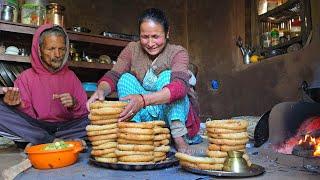 Authentic Nepali Food: Cooking Sel Roti & Dal Bhat Tarkari on Open Fire