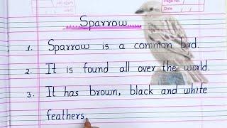 Essay on sparrow | 10 lines on sparrow | sparrow essay | world sparrow day