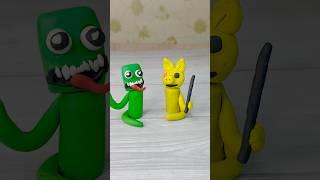 I made green rainbow friend with piggy clay animation  #clayanimation #rainbowfriends #stopmotion