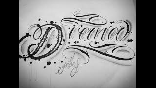 top7 letras manuscritas/dibujando letras para tatuar /rebes tatuador/calligrafia/chicano lettering/