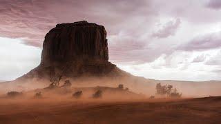 Howling Desert Wind in Monument Valley | Ambience, Sounds, Windy | Wilderness White Noise | 12 Hr 4K