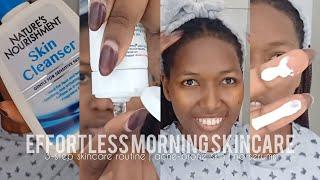 MORNING SKINCARE ROUTINE | acne-prone normal to oily skin | 3-step routine | no serums