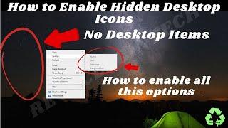 How to enable hidden desktop items or icons