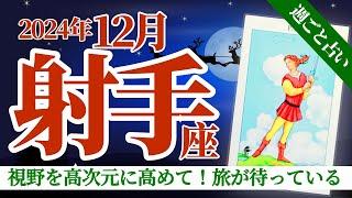 【射手座12月】その警戒心は、視野を高次元に引き上げれば対処可能‼️そして休暇の旅を楽しむ️2024タロット&オラクル《週ごと》