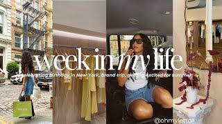 weekly vlog | fun in New York + celebrating birthdays + brand trip + summer kickoff