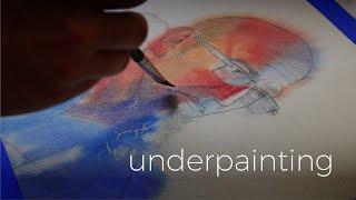 Paint Realistic Watercolor Portraits: Underpainting Phase