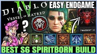 Diablo 4 - Best S6 Highest Damage Spiritborn Build Guide - Easy FAST Torment Endgame - THIS is OP!