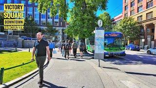 Vancouver Walk   - Stadium-Chinatown Station | Victory Square | Granville Street (Narrated)