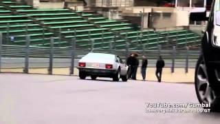 Lamborghini Jarama 400 GT almost crash + loud accelerations!! 1080p HD