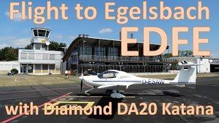  Flug nach Egelsbach mit einer Diamond DA20 Katana