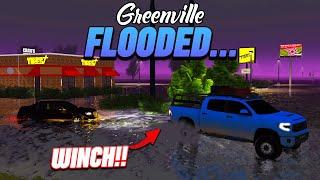 GREENVILLE FLOODED... (I GOT STUCK) || ROBLOX - Greenville