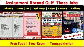 Assignment Abroad Times Jobs In Singapore, Lithuania, France, UK, South Africa, Russia, Romania.