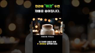 현관에 이것 꼭 두세요 재물운 돈복 터집니다 #현관 #풍수  #대운 #대운징조 #재물운 #부자  #돈복