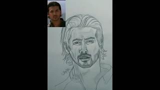 John Abraham Dhoom Movie Seen Face Drawing With Loomis Method ! Shorts