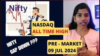 "WHY PSU banks -VE & WHT ITC & FMCG is +VE "Pre Market Report Nifty & Bank Nifty 09 July 2024, Range