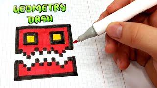 ГЕОМЕТРИ ДЕШ -РИСУНКИ ПО КЛЕТОЧКАМ - Geometry Dash - PIXEL ART