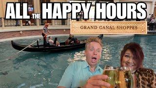 NEW! GRAND CANAL SHOPPES HAPPY HOURS 2023 | VENETIAN PALAZZO | BOTTOMS UP! LAS VEGAS STRIP