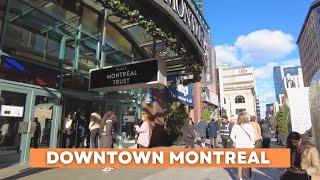 [4K] Discovering Montreal’s Heart: Sainte-Catherine Street West to Place des Arts