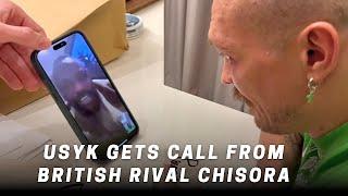 USYK GETS SURPRISE FACETIME CALL FROM DEREK CHISORA AFTER TYSON FURY WIN | USYK MEETS SOLDIERS