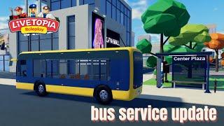 LIVETOPIA NEW *BUS SERVICE* UPDATE // UPDATE 151 // Livetopia Roleplay (Roblox)