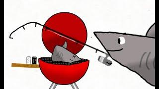 Shark Puppet Goes Fishing Animated