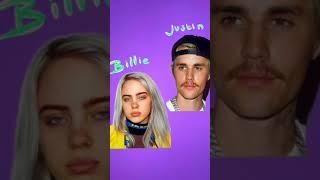 I mixed Billie Eilish and Justin Bieberdifferent| JULIA GISELLA #shorts