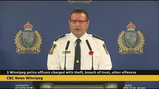 3 Winnipeg police officers charged with theft, breach of trust, other offences