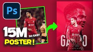 Photoshop Tutorial - Football Poster Design - Gakpo Liverpool - Simple Design