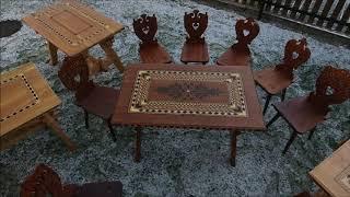 MARQUETRY/TABLE/Stoły w stylu góralskim...