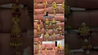 only 2 grams gold earrings designs/light weight earrings/fancy earrings