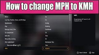 Forza Motorsport - How to change MPH to KMH or KMH to MPH