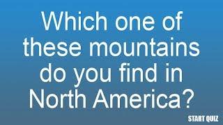 Quiz : Mountain of America