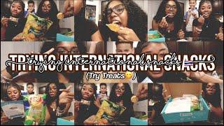 Trying international snacks!|Try Treats Collab|Camryn Attis|