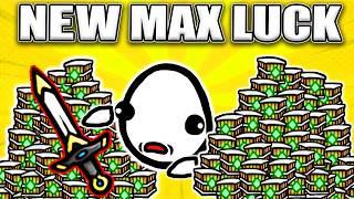 This is what happens with NEW MAX LUCK in Brotato