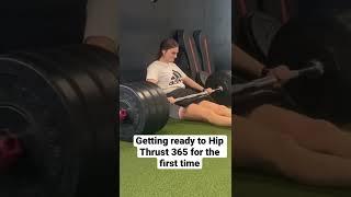 Hip Thrusting 365 for the first time #fitness #gymlife #girlswholift #hipthrusts #gluteworkout