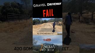 🪨Gravel Driveway FAIL #tinyhouse #homestead #offgrid #graveldriveway  #offgridtinyhouse #rvlife