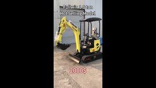 Fullwin 1.8ton Mini Excavator Powered by renowned engines from Briggs & Stratton, Kubota, and Laidon