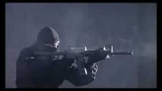 Andy McNab firing an M4 Assault Rifle